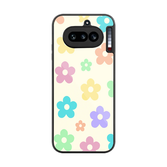 Floral Mosaic back phone cover | glass case for nothing phone 4a