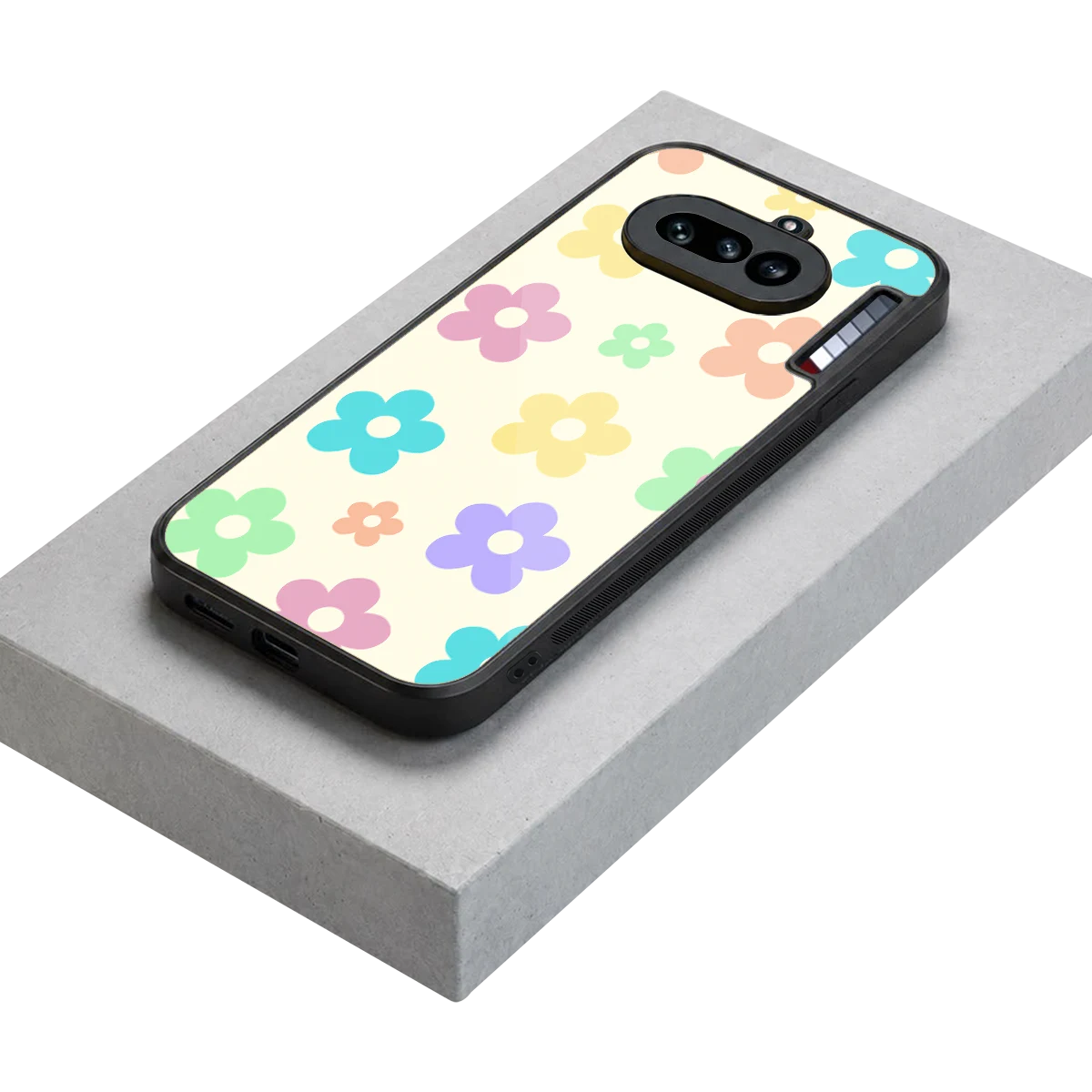 Floral Mosaic stylish phone case for nothing phone 4a | glossy glass and slim fit