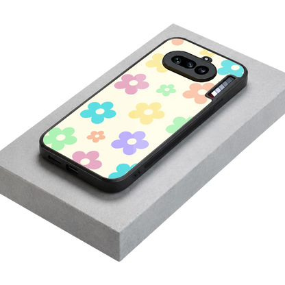 Floral Mosaic stylish phone case for nothing phone 4a | glossy glass and slim fit