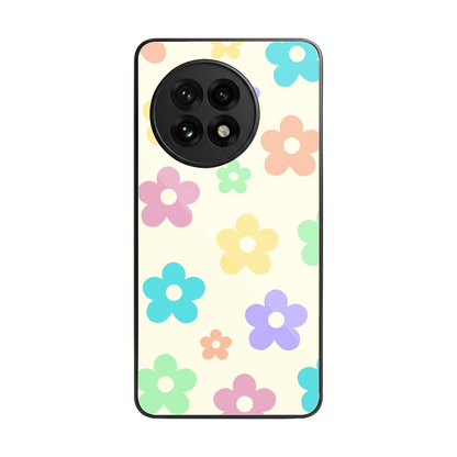 Floral Mosaic back phone cover | glass case for oneplus 13r
