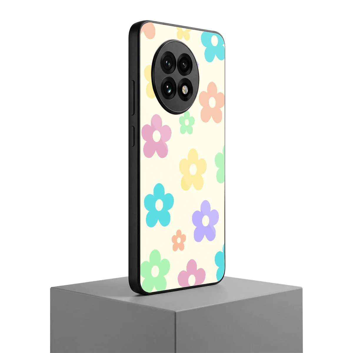 Floral Mosaic oneplus 13r mobile cover | shockproof glass phone case
