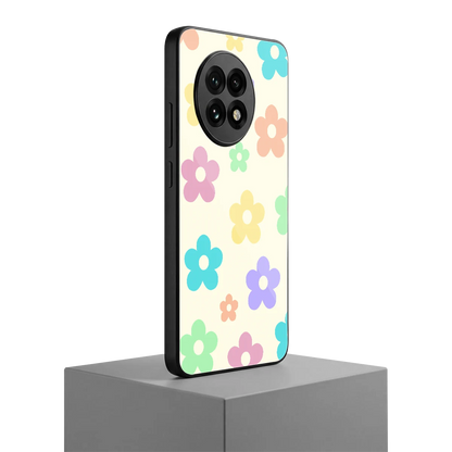 Floral Mosaic oneplus 13r mobile cover | shockproof glass phone case