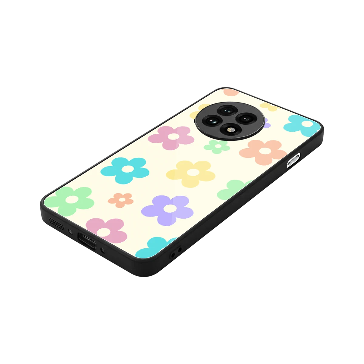 Floral Mosaic stylish phone case for oneplus 13r | glossy glass and slim fit