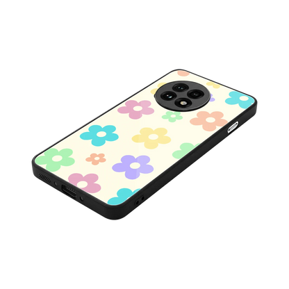 Floral Mosaic stylish phone case for oneplus 13r | glossy glass and slim fit