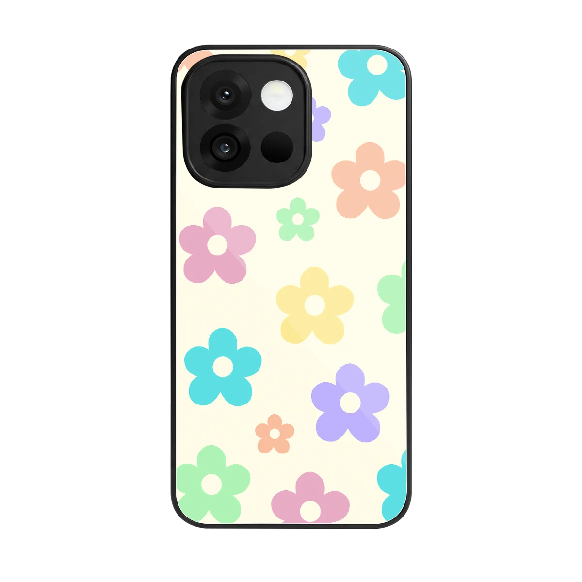 Floral Mosaic back phone cover | glass case for oneplus 13s