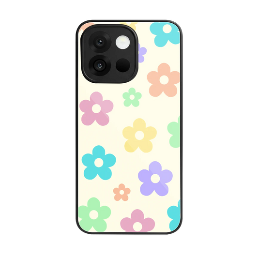 Floral Mosaic back phone cover | glass case for oneplus 13s