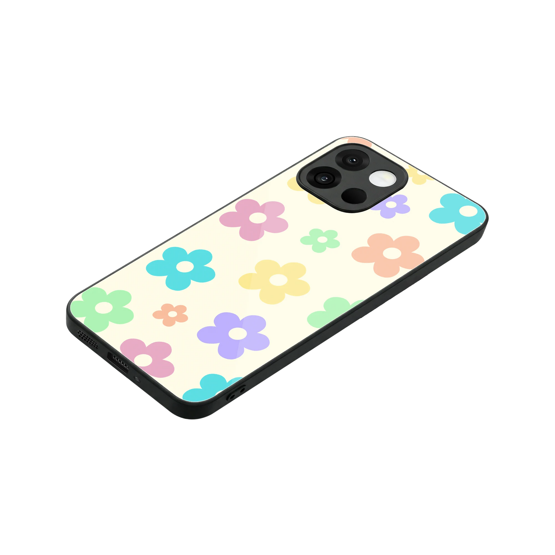 Floral Mosaic stylish phone case for oneplus 13s | glossy glass and slim fit