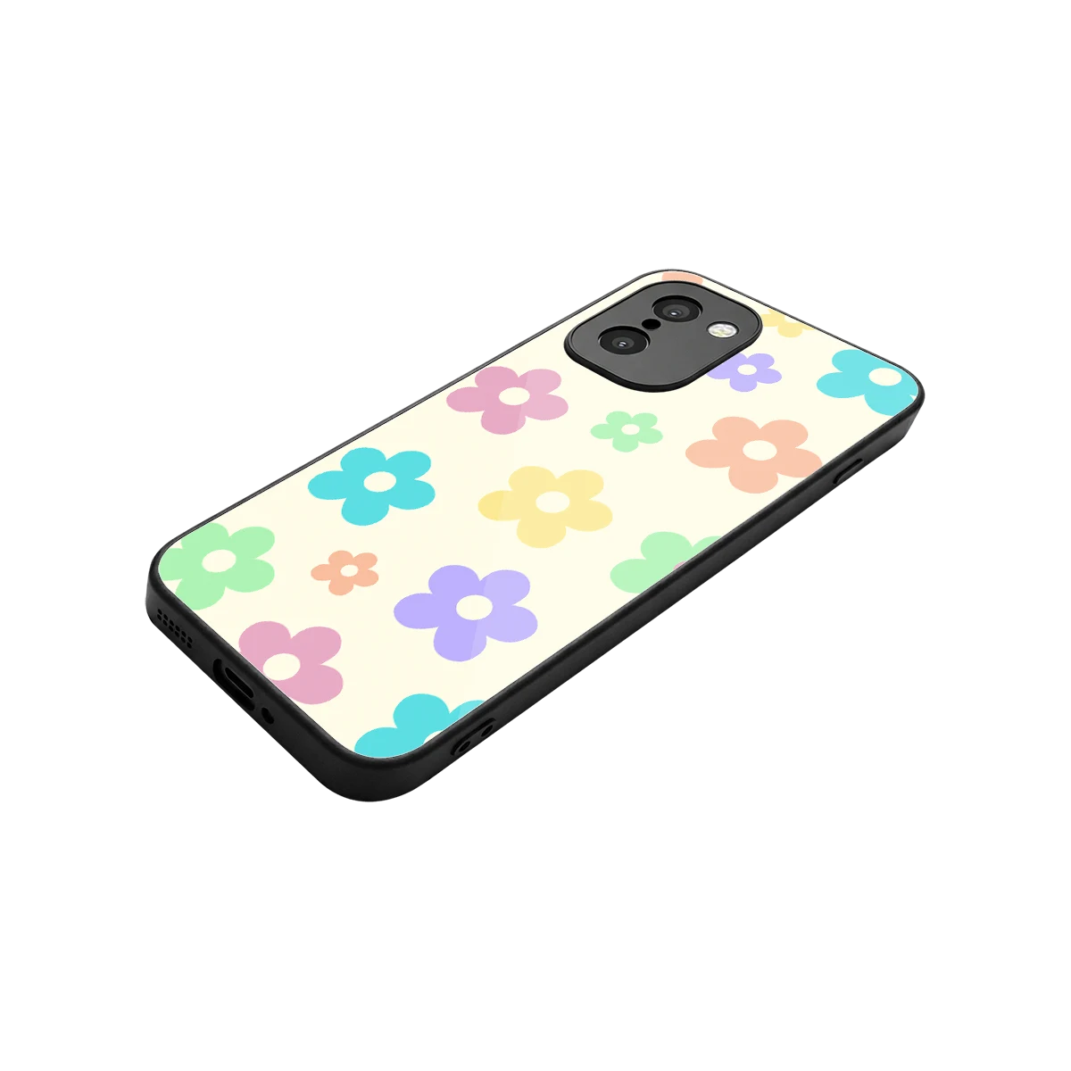 Floral Mosaic stylish phone case for oneplus 15r | glossy glass and slim fit