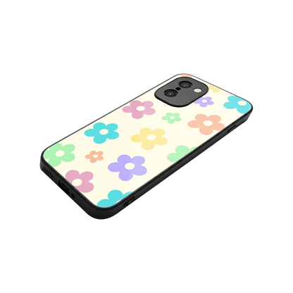 Floral Mosaic stylish phone case for oneplus 15r | glossy glass and slim fit