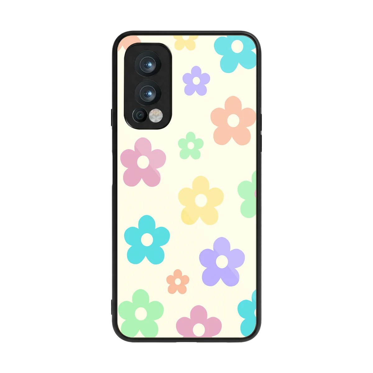 Floral Mosaic back phone cover | glass case for oneplus nord 2