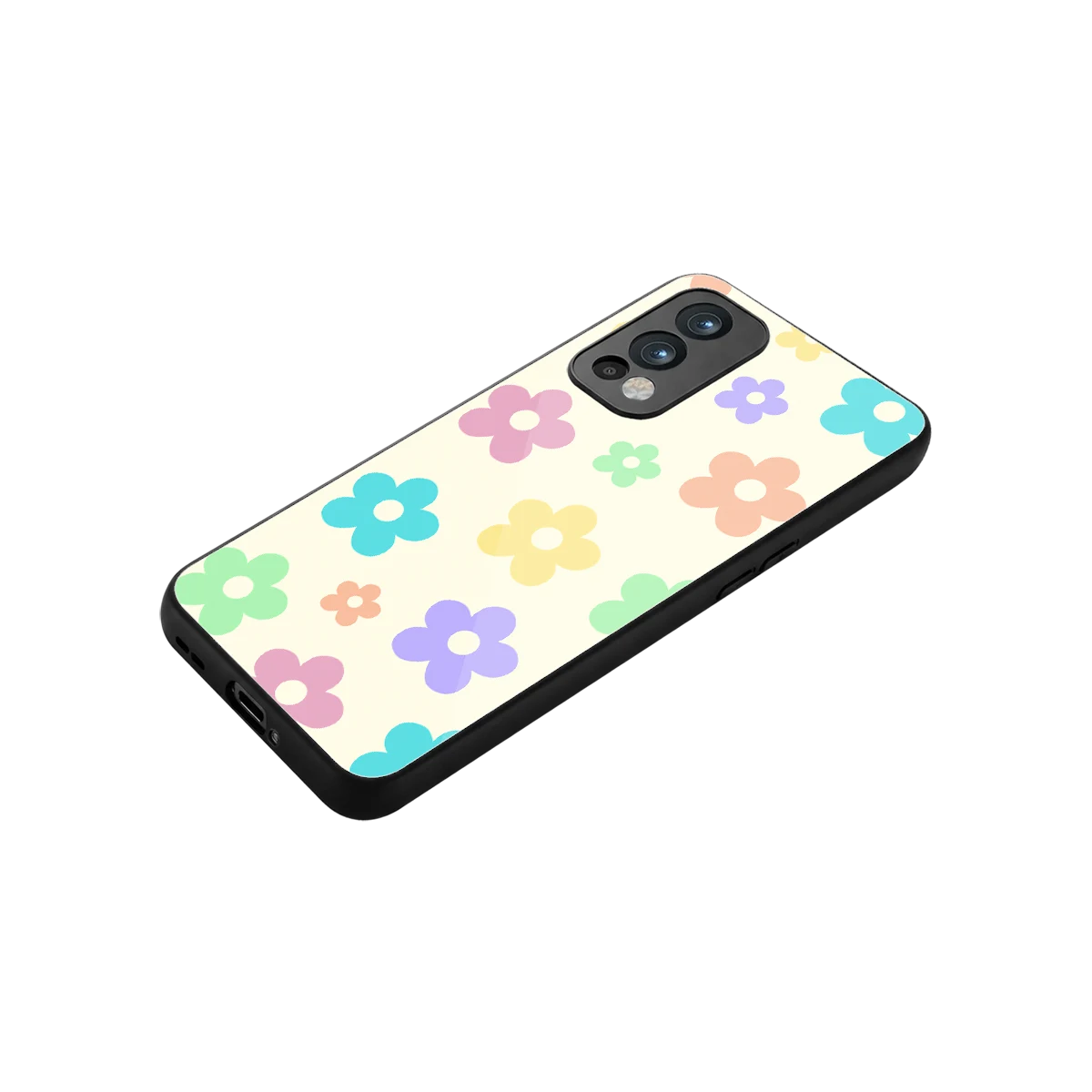 Floral Mosaic stylish phone case for oneplus nord 2 | glossy glass and slim fit