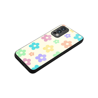 Floral Mosaic stylish phone case for oneplus nord 2 | glossy glass and slim fit