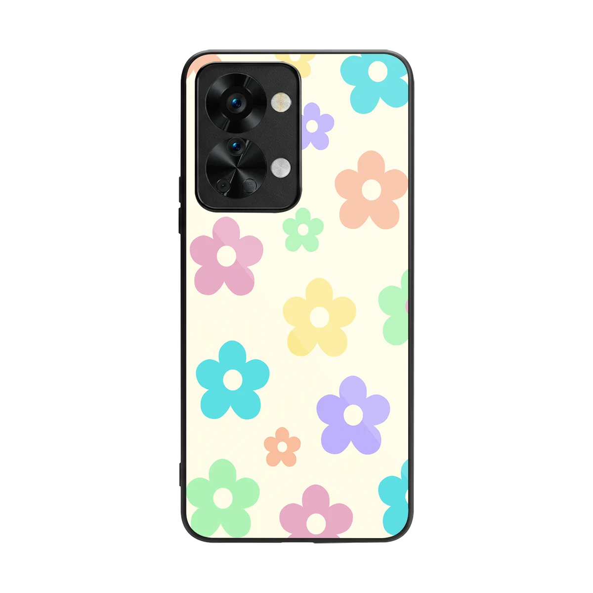 Floral Mosaic back phone cover | glass case for oneplus nord 2t