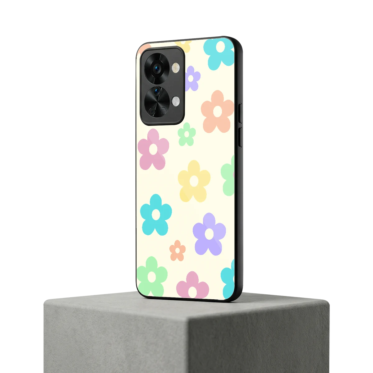 Floral Mosaic oneplus nord 2t mobile cover | shockproof glass phone case