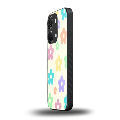 Floral Mosaic oneplus nord 3 mobile cover | shockproof glass phone case