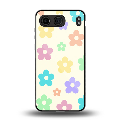 Floral Mosaic back phone cover | glass case for oneplus nord 4