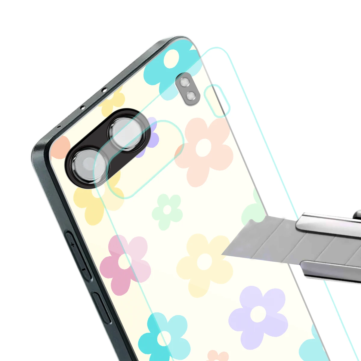 Floral Mosaic stylish phone case for oneplus nord 4 | glossy glass and slim fit