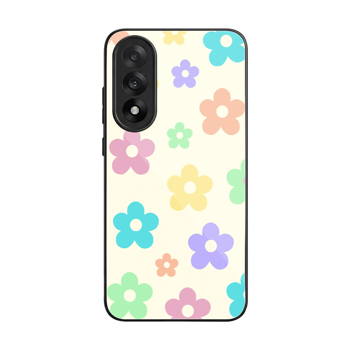 Floral Mosaic back phone cover | glass case for oneplus nord 5