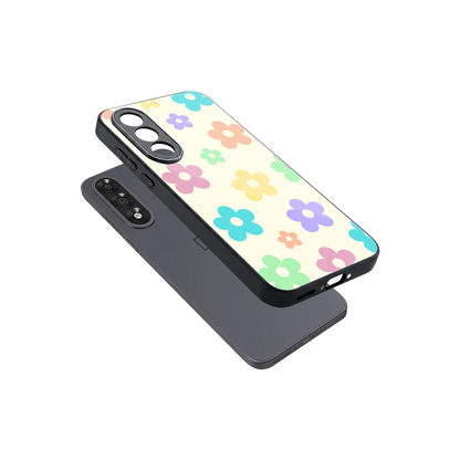 Floral Mosaic sleek oneplus nord 5 cover with tempered glass back and TPU edges