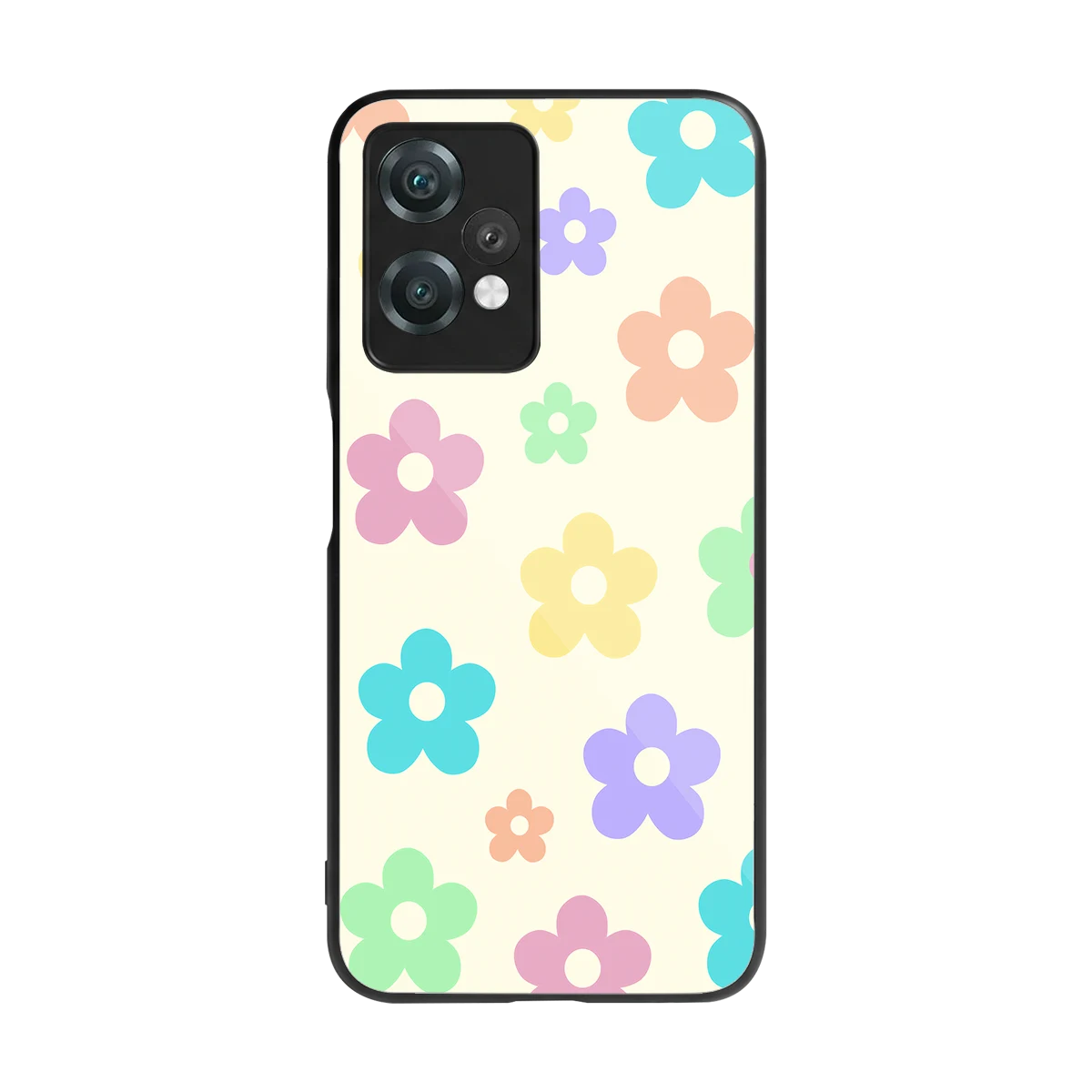 Floral Mosaic back phone cover | glass case for oneplus nord ce 2 lite