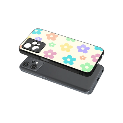 Floral Mosaic sleek oneplus nord ce 2 lite cover with tempered glass back and TPU edges