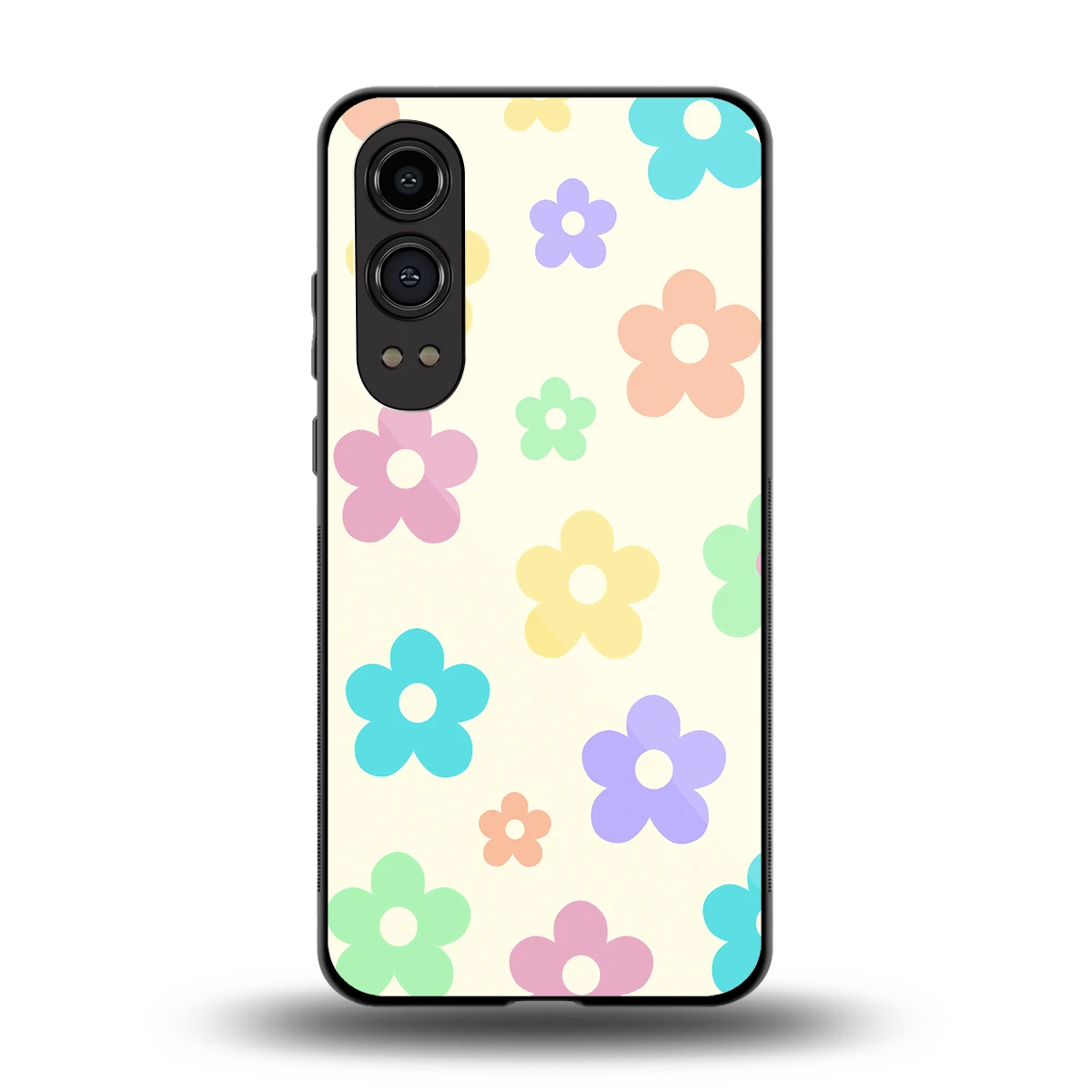 Floral Mosaic back phone cover | glass case for oneplus nord ce 4 lite