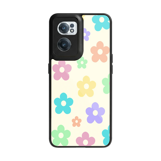Floral Mosaic back phone cover | glass case for oneplus nord ce 2