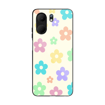 Floral Mosaic back phone cover | glass case for oppo a5x 5g