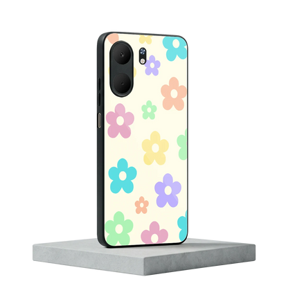 Floral Mosaic oppo a5x 5g mobile cover | shockproof glass phone case