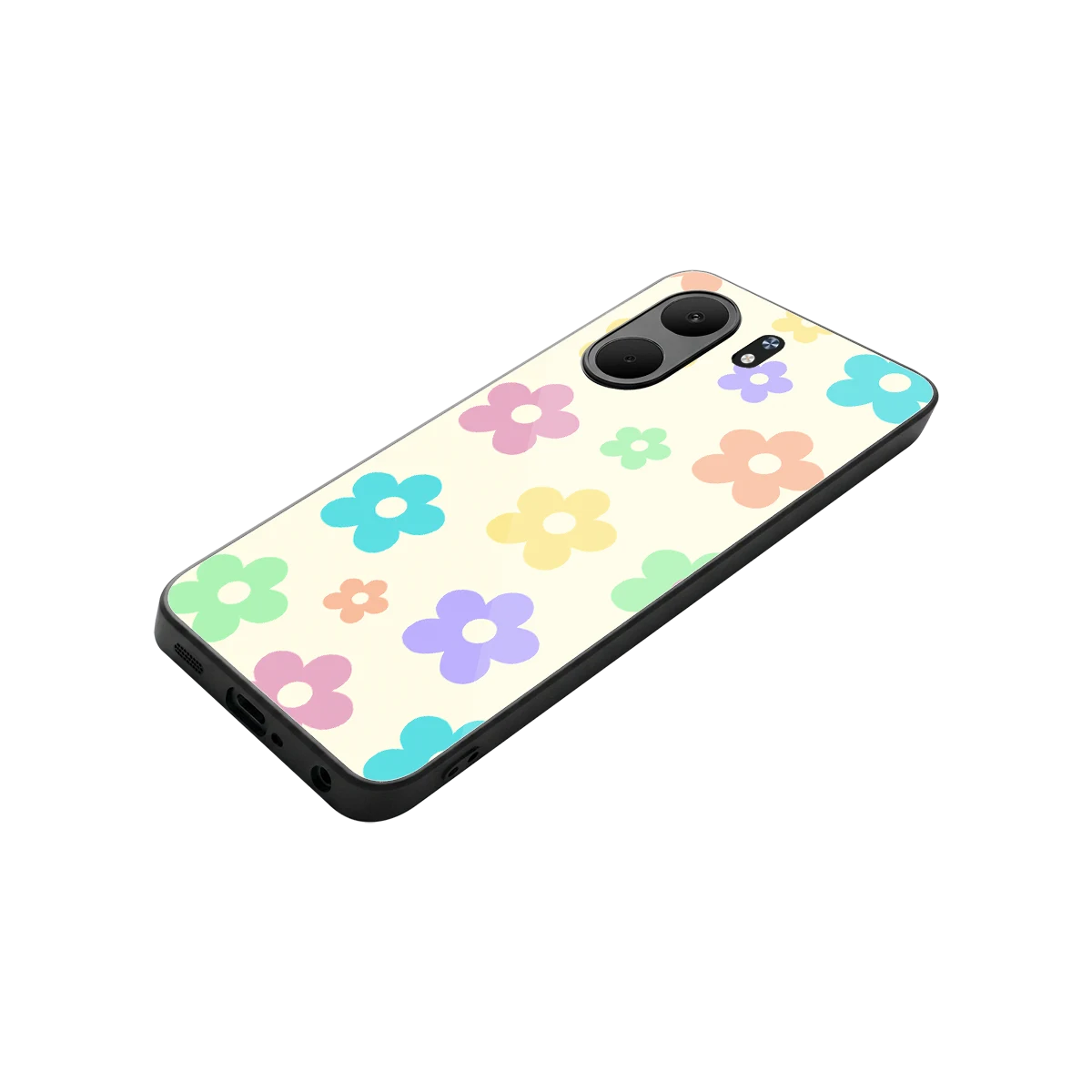 Floral Mosaic stylish phone case for oppo a5x 5g | glossy glass and slim fit