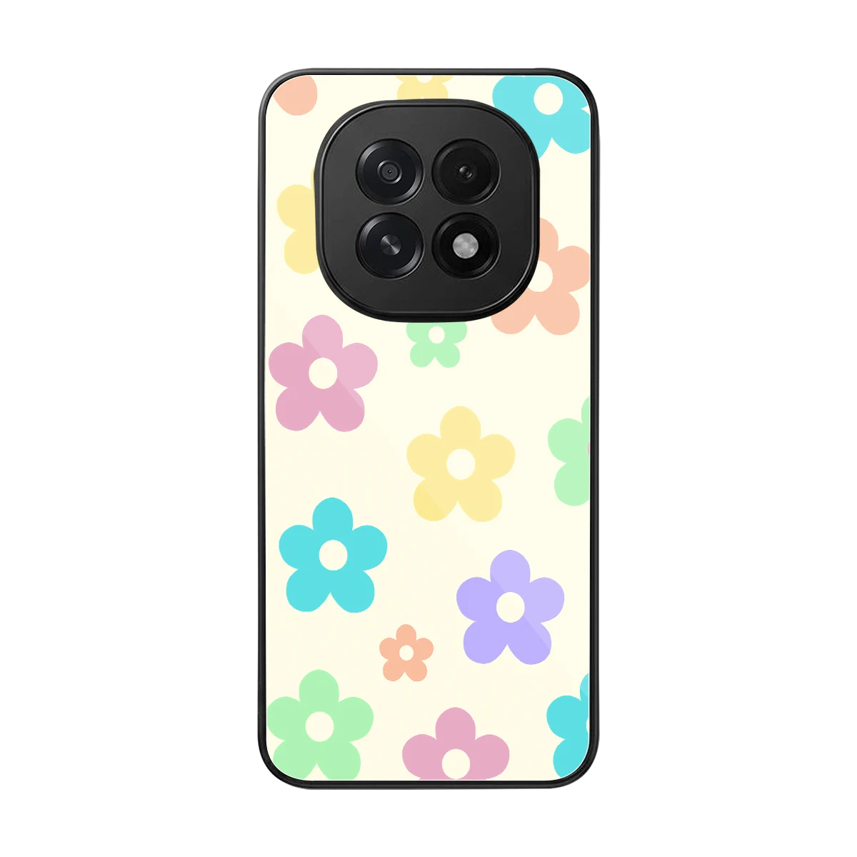 Floral Mosaic back phone cover | glass case for oppo f29 5g