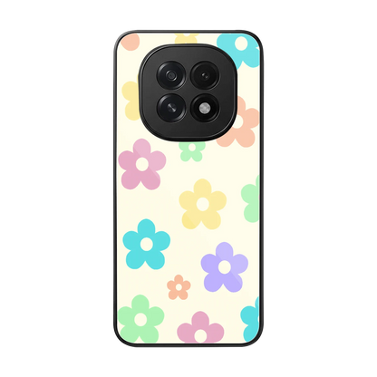 Floral Mosaic back phone cover | glass case for oppo f29 5g