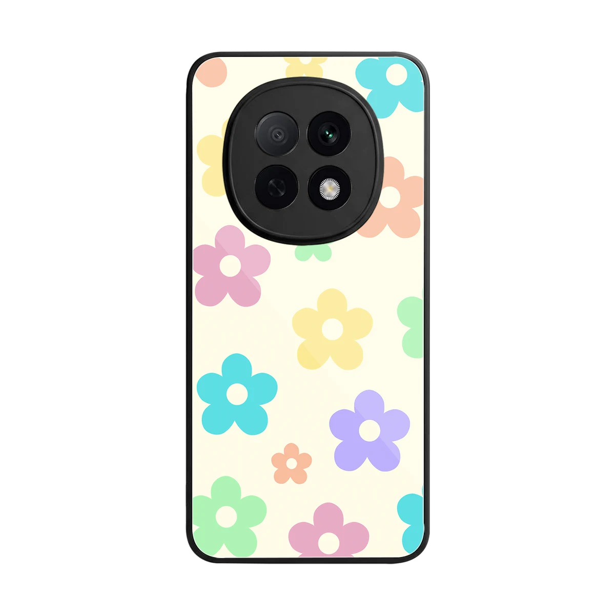 Floral Mosaic back phone cover | glass case for oppo f29 pro 5g