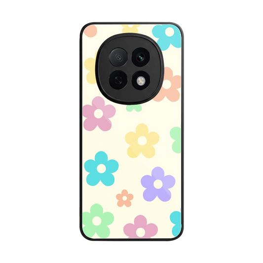 Floral Mosaic back phone cover | glass case for oppo f29 pro 5g