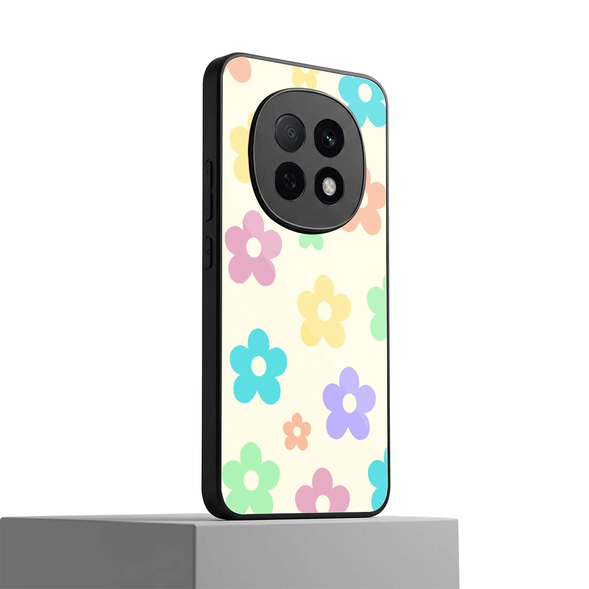 Floral Mosaic oppo f29 pro 5g mobile cover | shockproof glass phone case