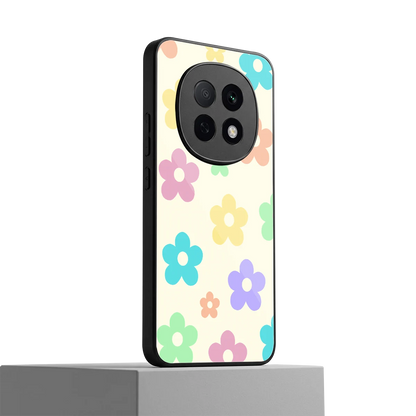 Floral Mosaic oppo f29 pro 5g mobile cover | shockproof glass phone case