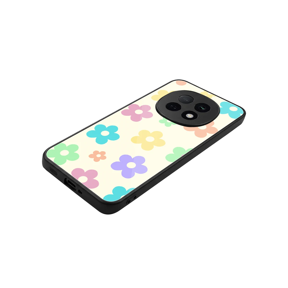 Floral Mosaic stylish phone case for oppo f29 pro 5g | glossy glass and slim fit