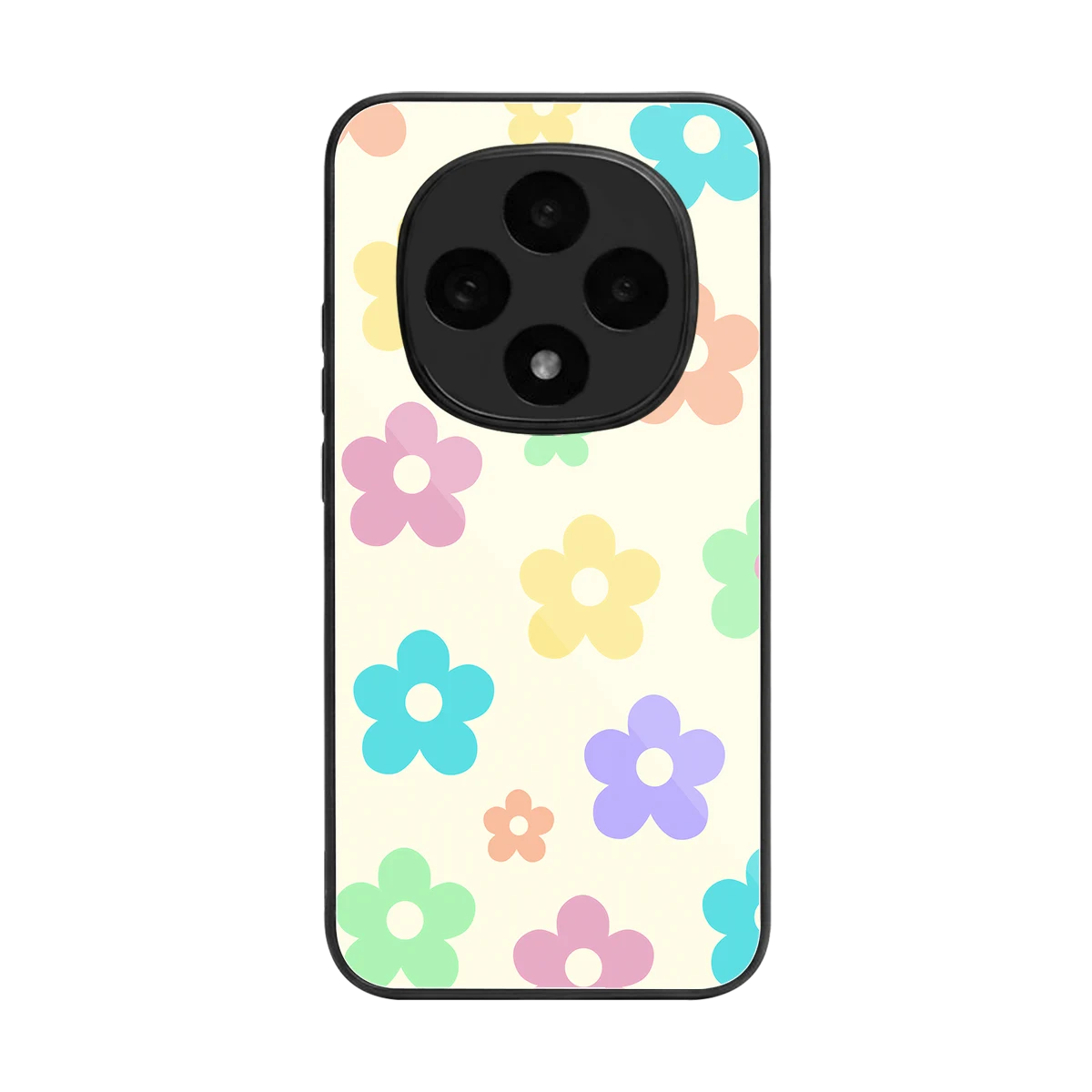 Floral Mosaic back phone cover | glass case for oppo f31 pro 5g