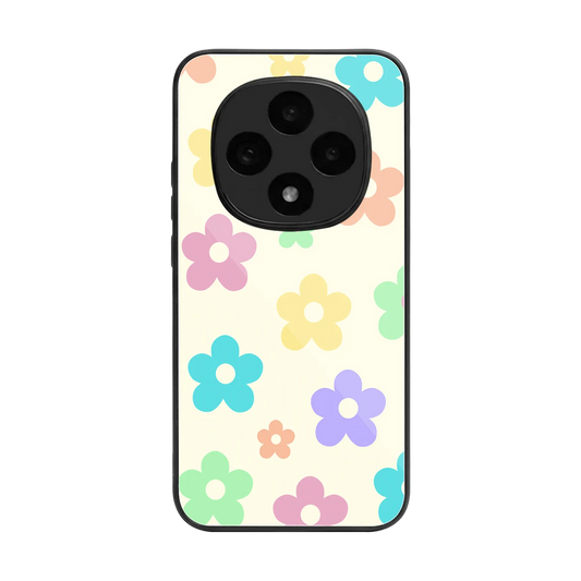 Floral Mosaic back phone cover | glass case for oppo f31 pro 5g
