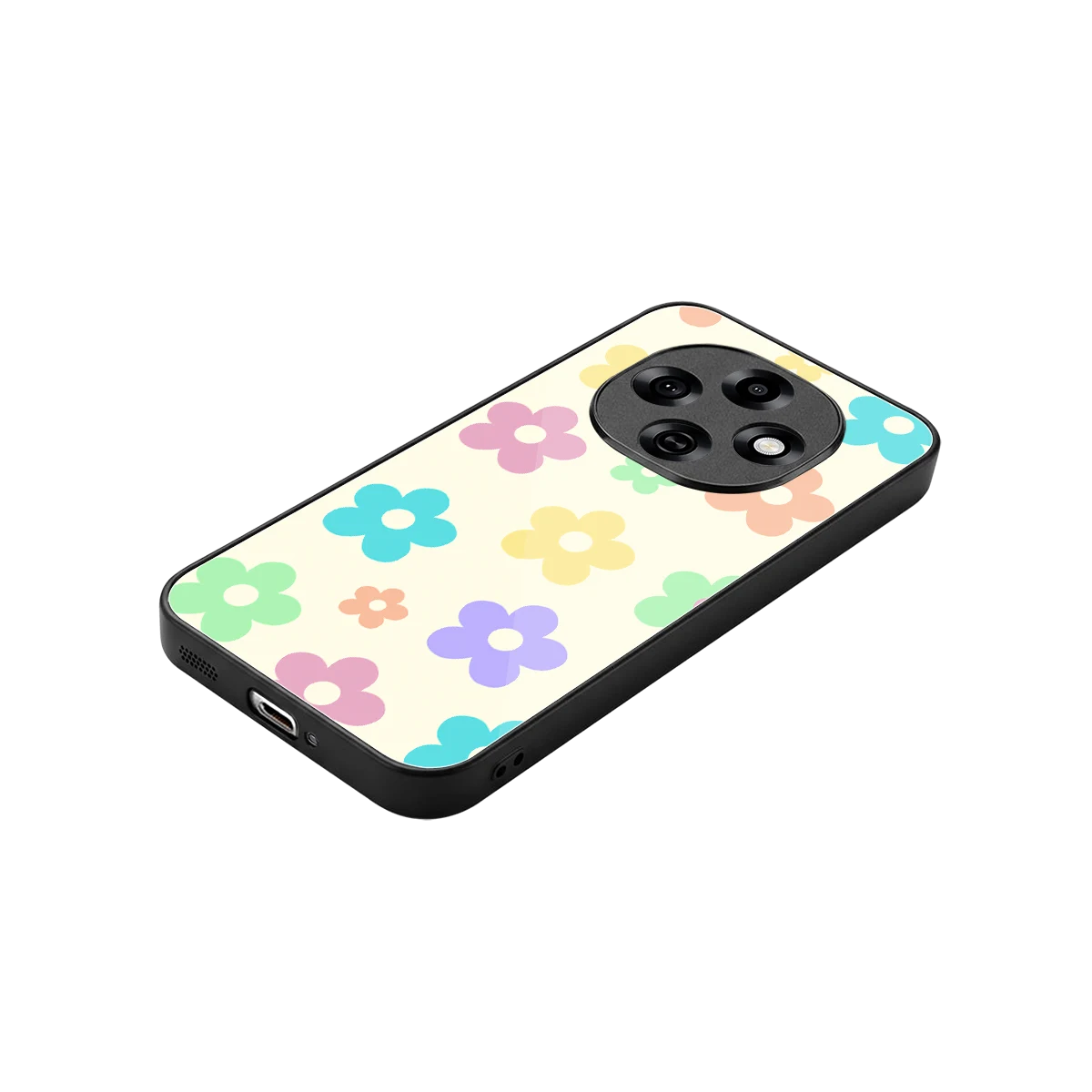 Floral Mosaic stylish phone case for oppo f31 pro 5g | glossy glass and slim fit