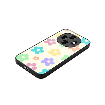 Floral Mosaic stylish phone case for oppo f31 pro 5g | glossy glass and slim fit