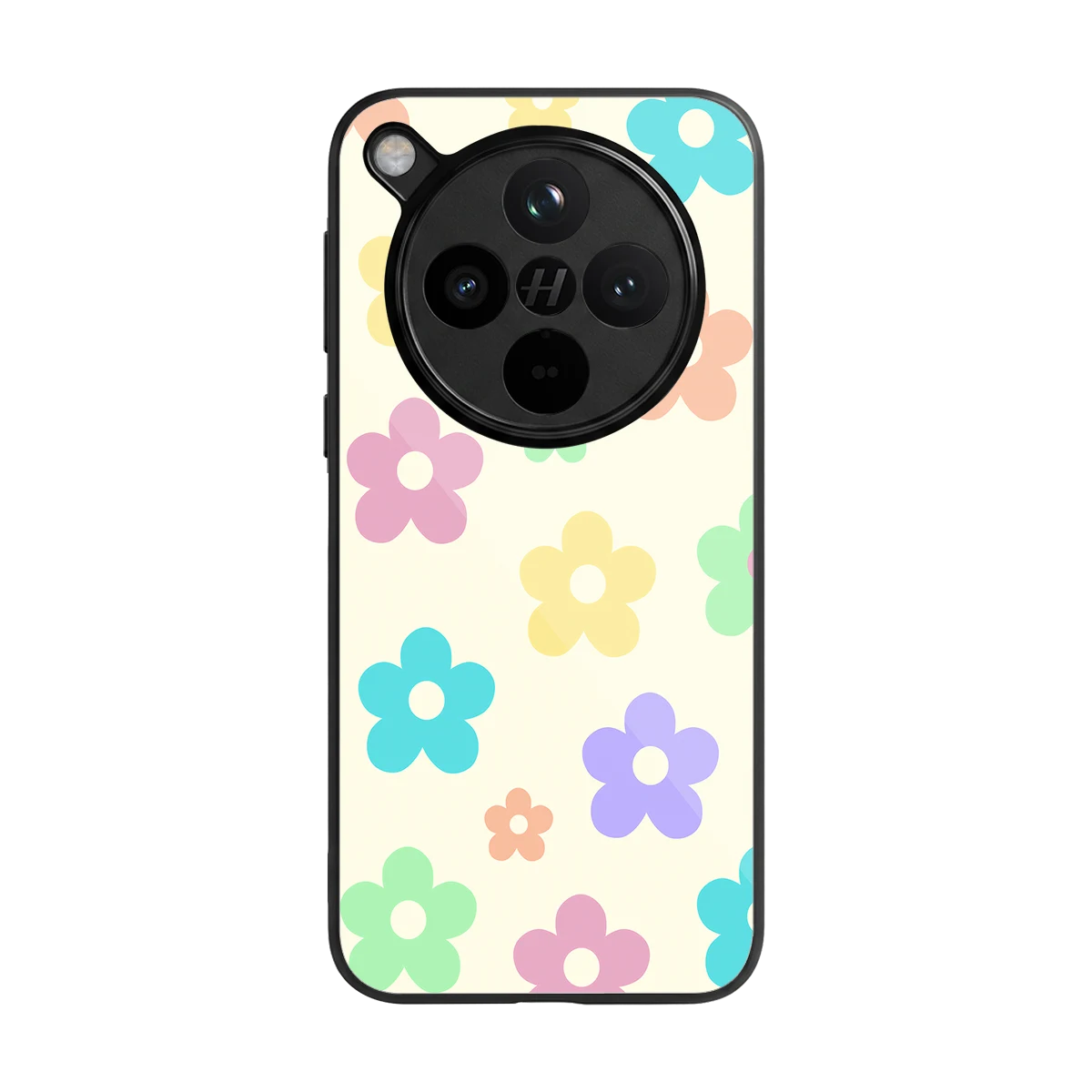 Floral Mosaic back phone cover | glass case for oppo find x8