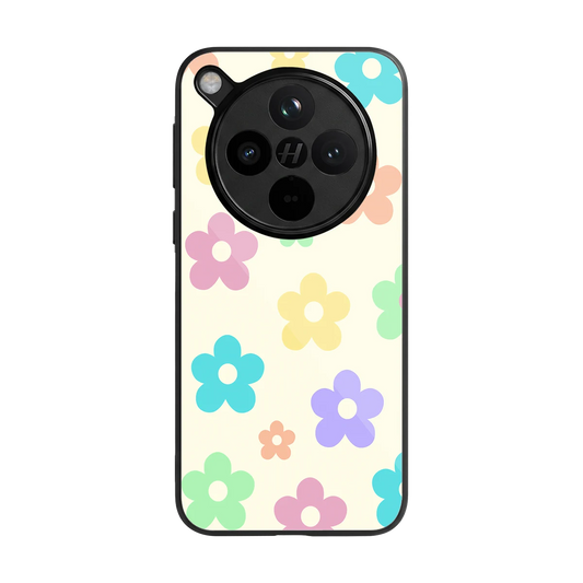 Floral Mosaic back phone cover | glass case for oppo find x8