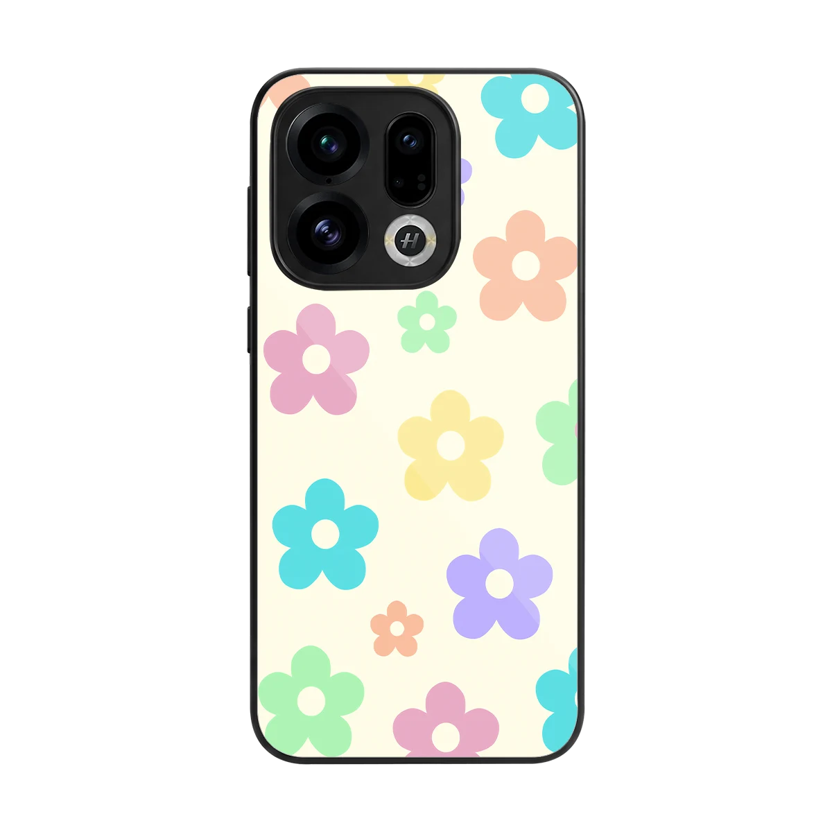 Floral Mosaic back phone cover | glass case for oppo find x9