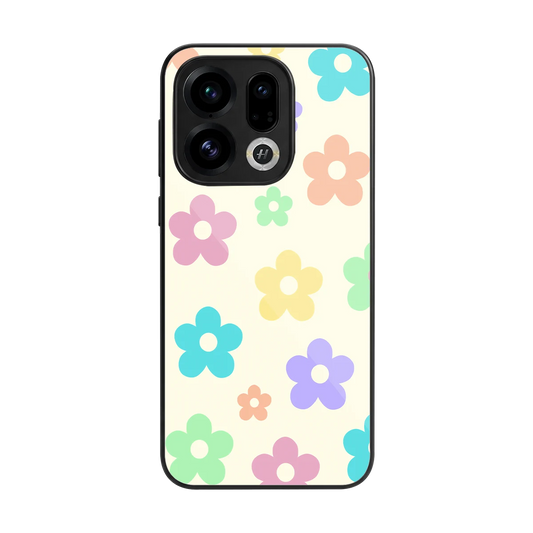 Floral Mosaic back phone cover | glass case for oppo find x9