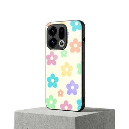 Floral Mosaic oppo find x9 mobile cover | shockproof glass phone case