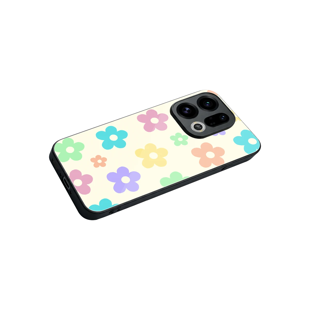 Floral Mosaic stylish phone case for oppo find x9 | glossy glass and slim fit