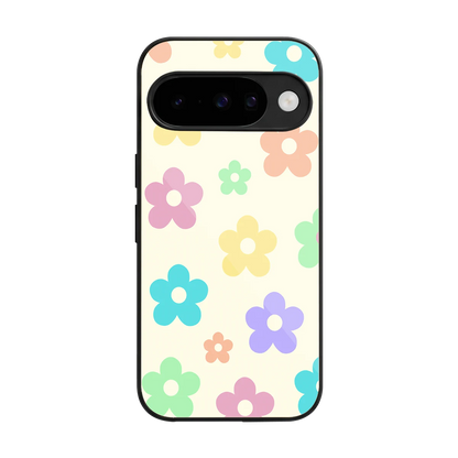 Floral Mosaic back phone cover | glass case for google pixel 10