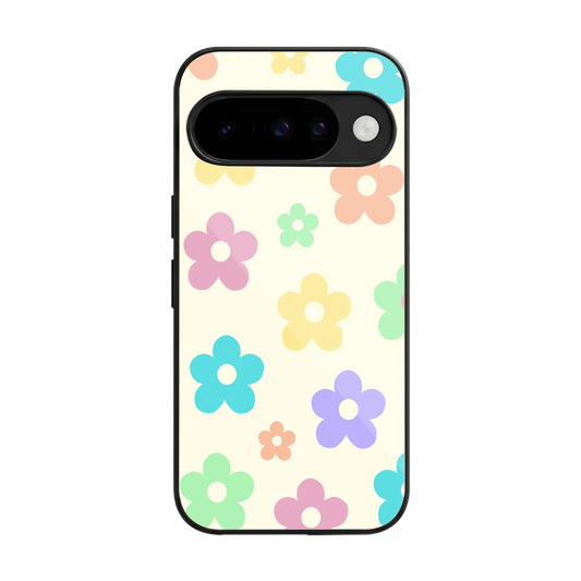 Floral Mosaic back phone cover | glass case for google pixel 10
