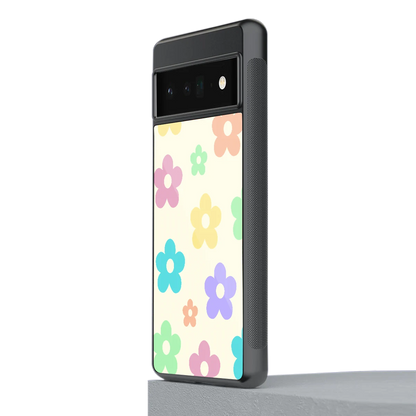 Floral Mosaic stylish phone case for google pixel 6 pro | glossy glass and slim fit